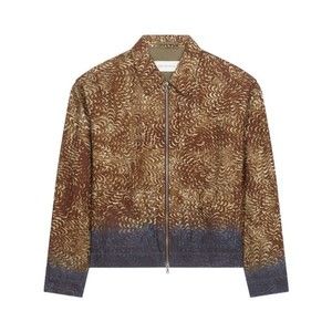 Dries Van Noten Animalier Print Brown Bomber Jacket - NWT